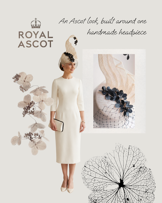 Ivory & Ink Sculptural Sinamay Headpiece