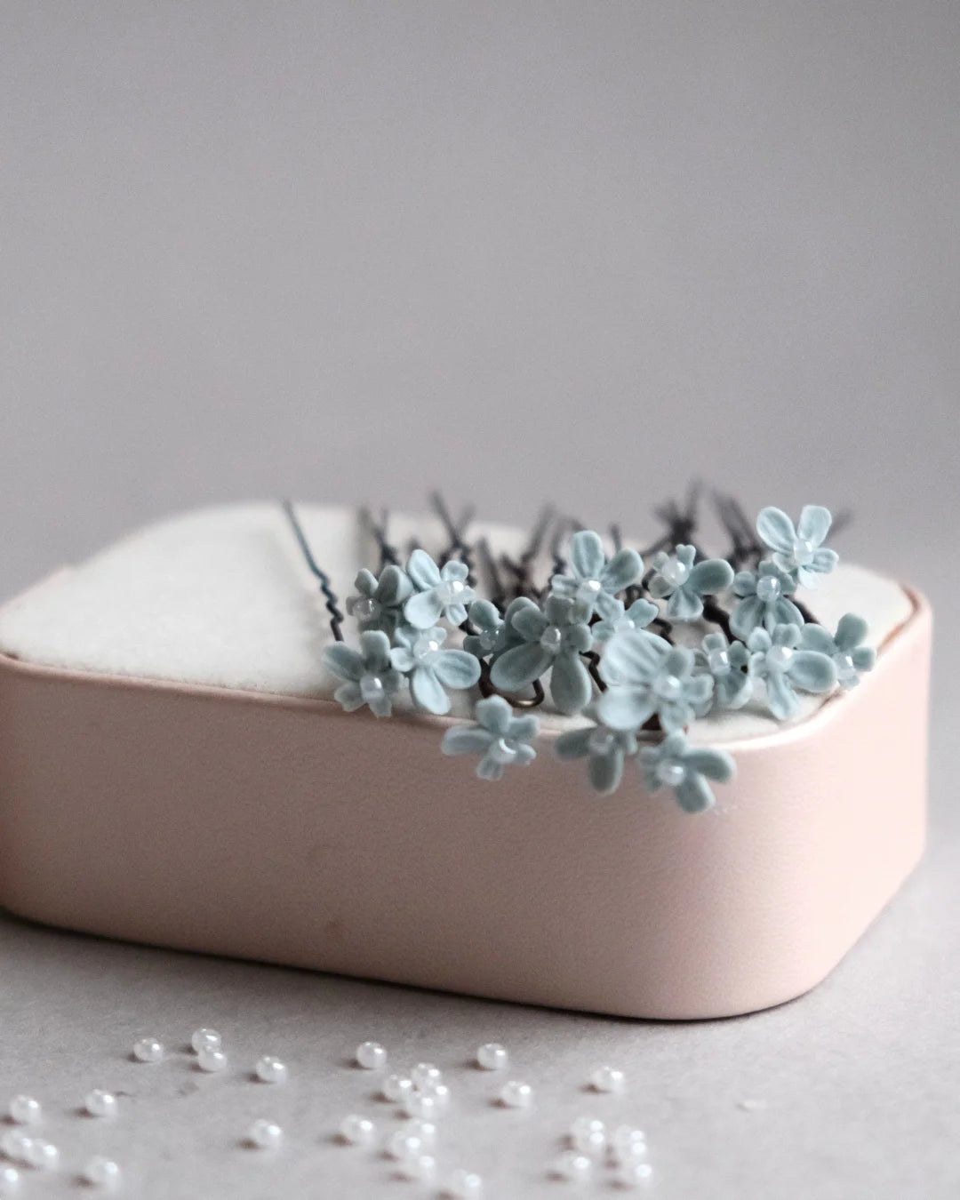 Baby Blue lavender flowers on hair pins