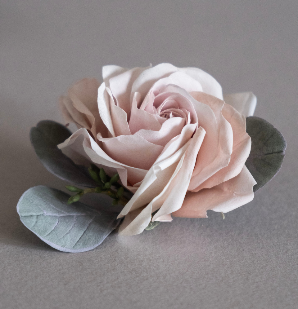 Blush pink rose on a choker