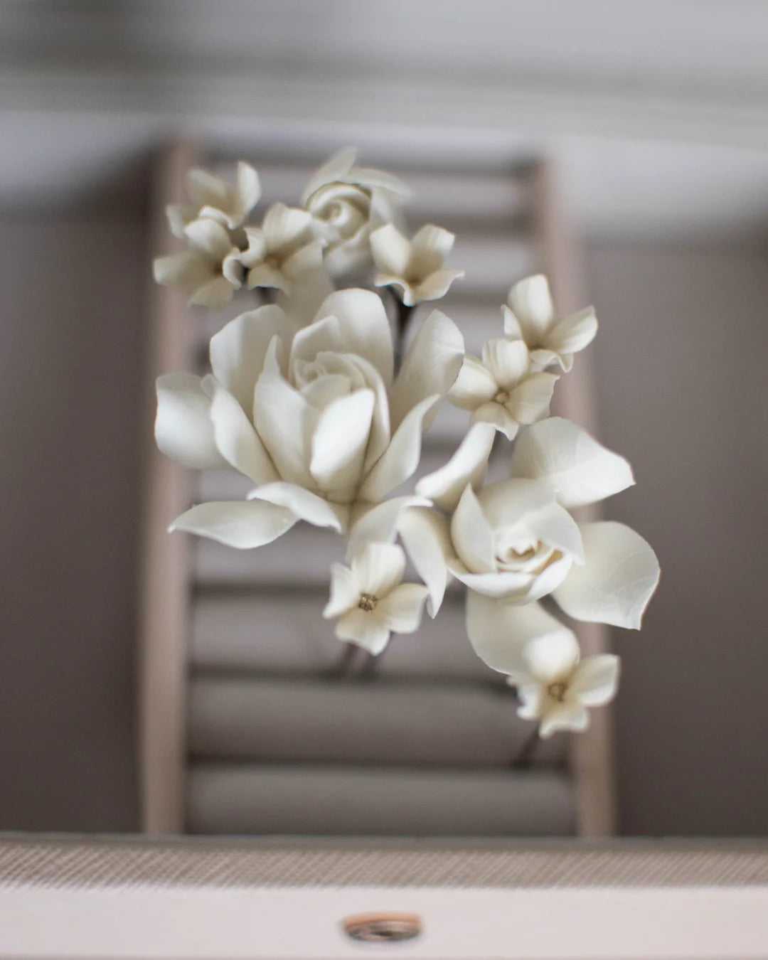 Mini Gardenias Ivory Flower Hair Pin Set