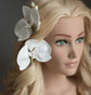 Ivory Orchid Real Touch Wedding Hair clips