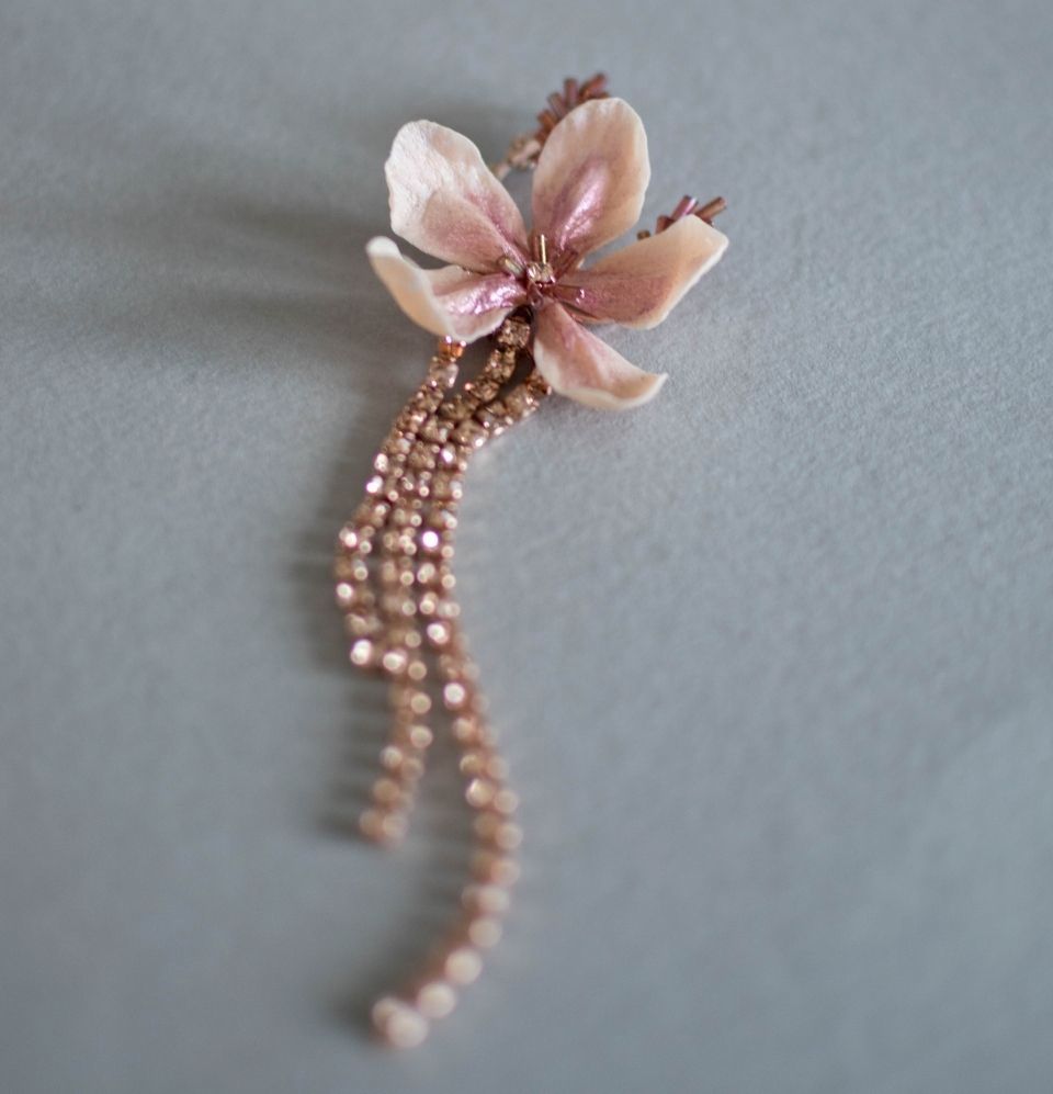Sakura Flower Dangle mono-earring