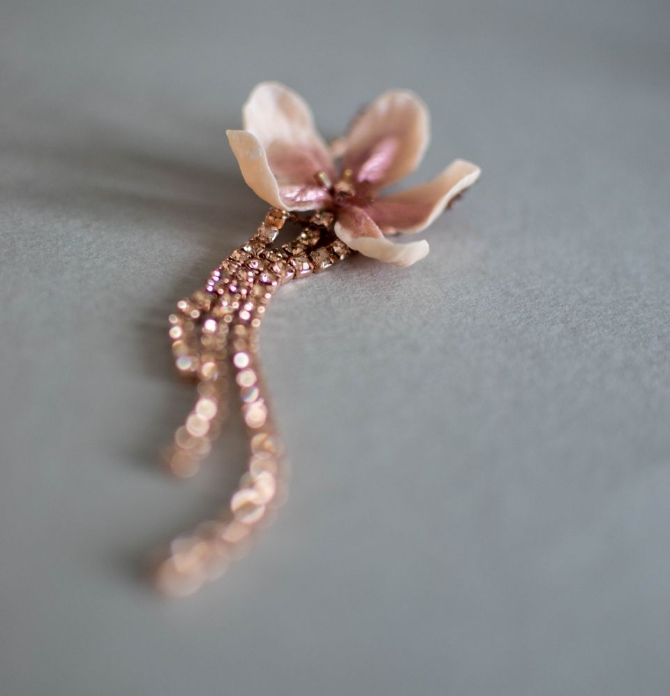 Sakura Flower Dangle mono-earring