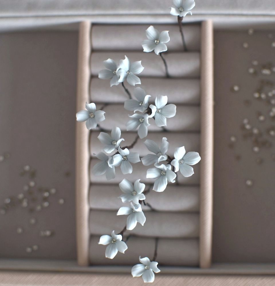 Baby blue Tiny Flowers Bobby Pin