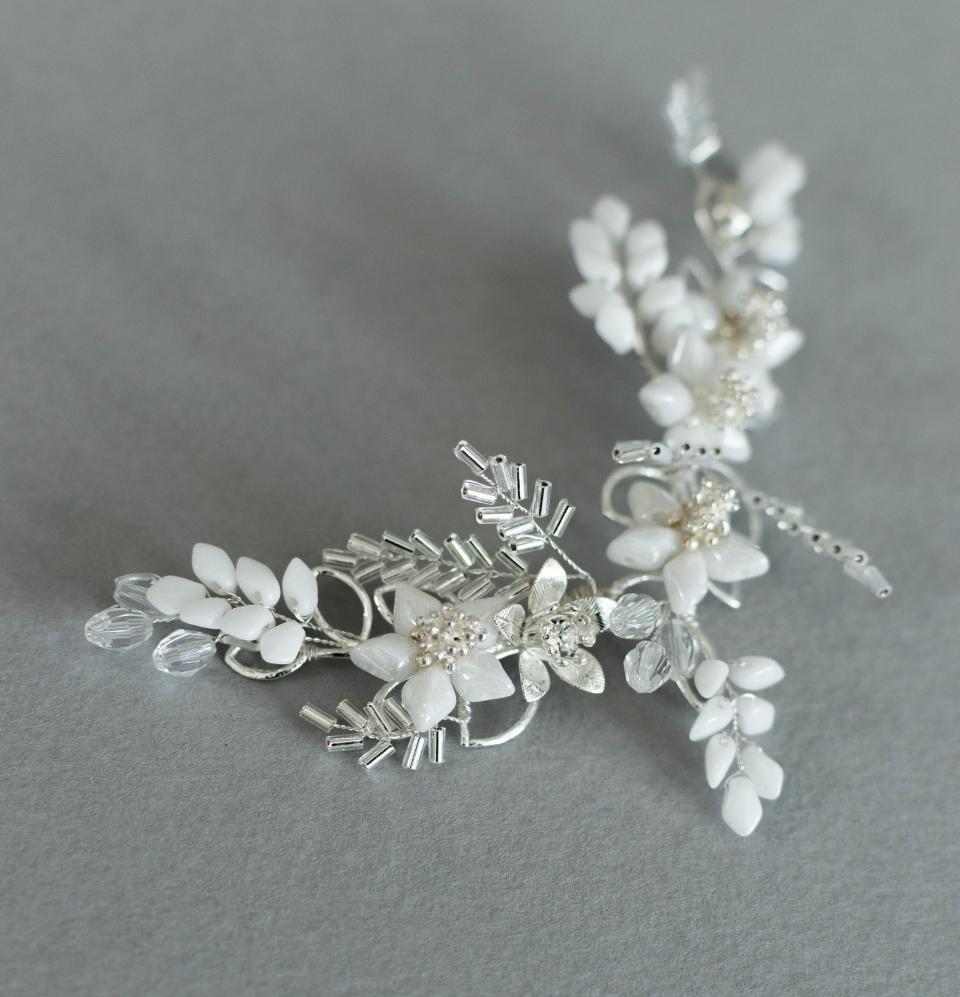 Sparkle flower bridal set for Hollywood waves