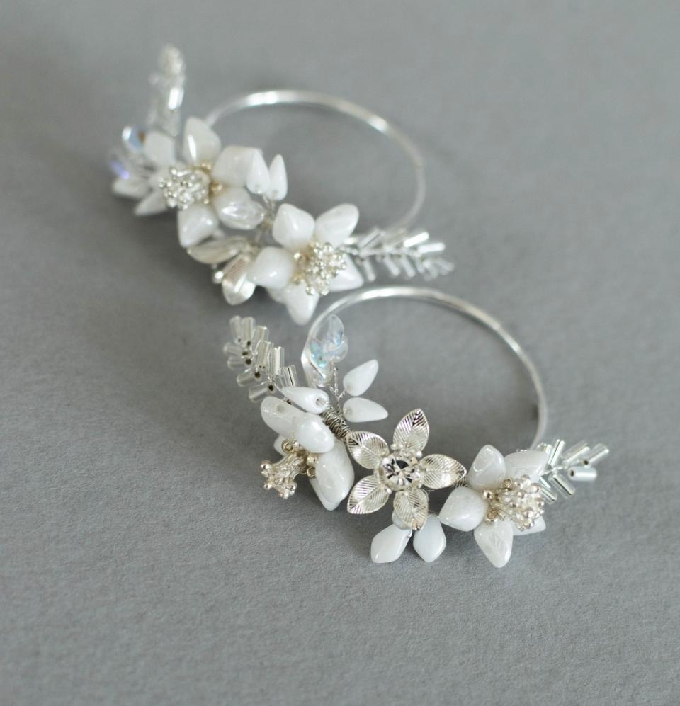 Sparkle flower bridal set for Hollywood waves