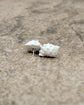 White Shell Stud Earrings
