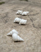 White Shell Stud Earrings