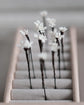 Tiny white Lavender flowers on pins