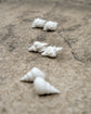 White Shell Stud Earrings