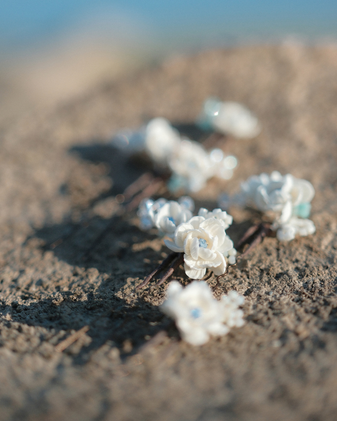 Something Blue Bridal Hair Pins, Set of 5