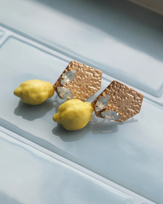Lemon Opal Earrings