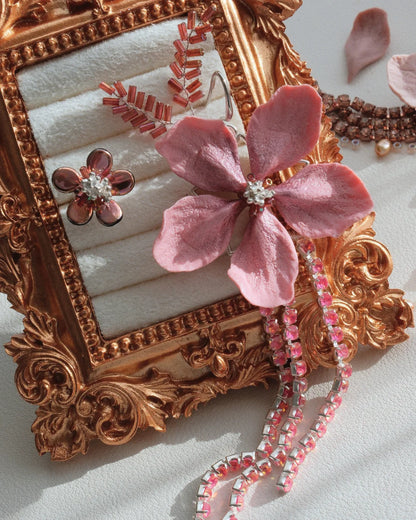 Sakura Asymmetric Earring Set