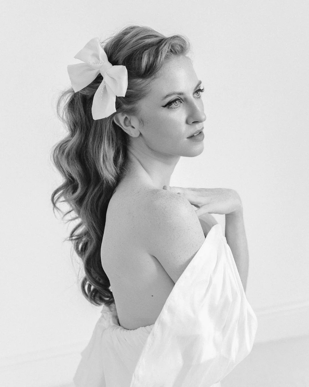 Silk Crepe Bridal Hair Bow — Veil Alternative