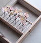 Blush pink hair pins set