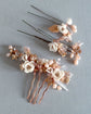 Rose-gold hair pins set