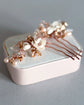 Rose-gold hair pins set