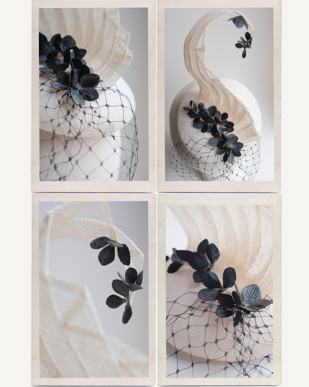 Ivory &amp; Ink Sculptural Sinamay Headpiece