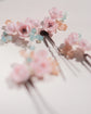Floral Hair Pins with Crystals. Set of 3