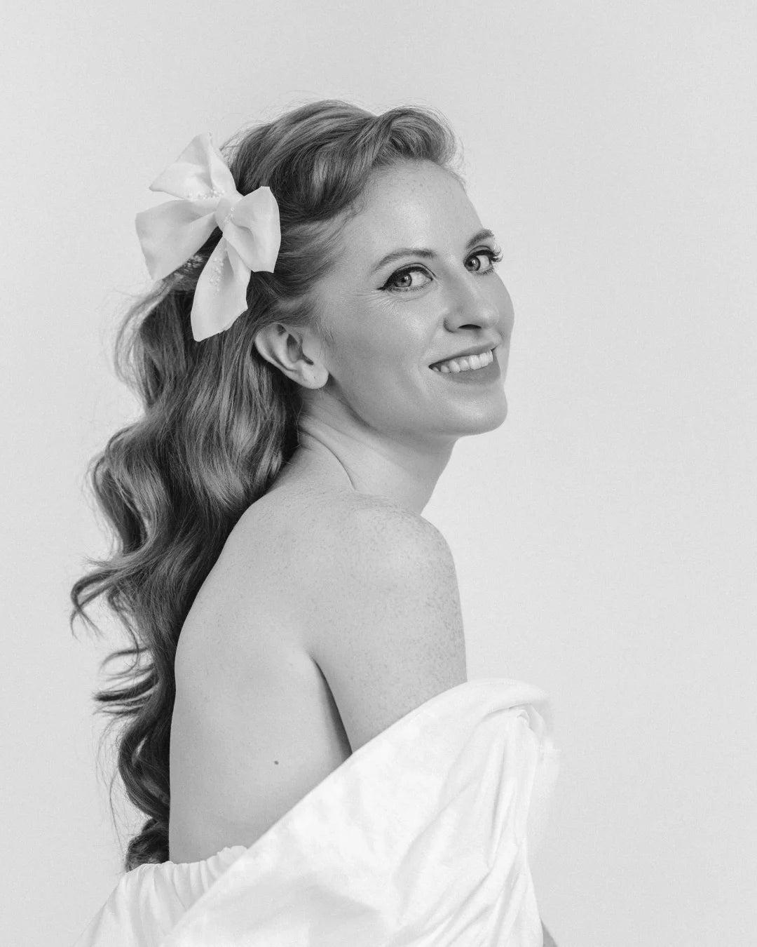 Silk Crepe Bridal Hair Bow — Veil Alternative