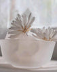 White Floral Statement Earrings