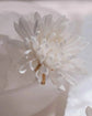 White Floral Statement Earrings