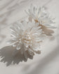 White Floral Statement Earrings