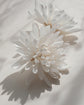 White Floral Statement Earrings