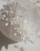 White Floral Statement Earrings