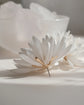 White Floral Statement Earrings