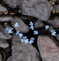 Baby Blue lavender flowers on hair pins