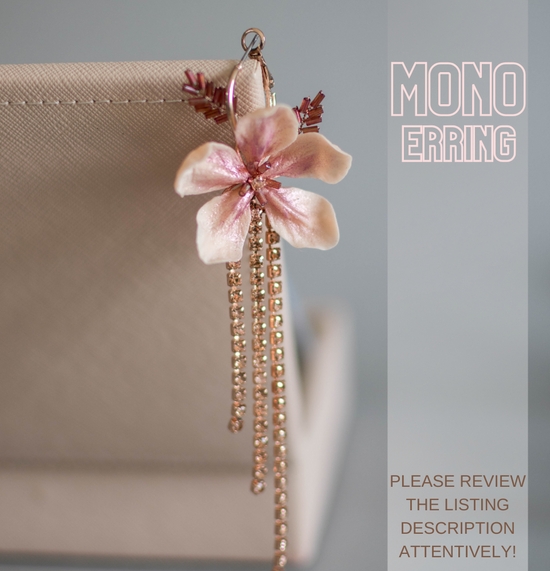 Sakura Flower Dangle mono-earring