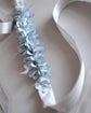Bespoke Blue Hydrangea & Feather Bridal Sash