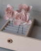 Blush Pink Flower Hair Pins – Handmade Floral Accessories (Set of 3)
