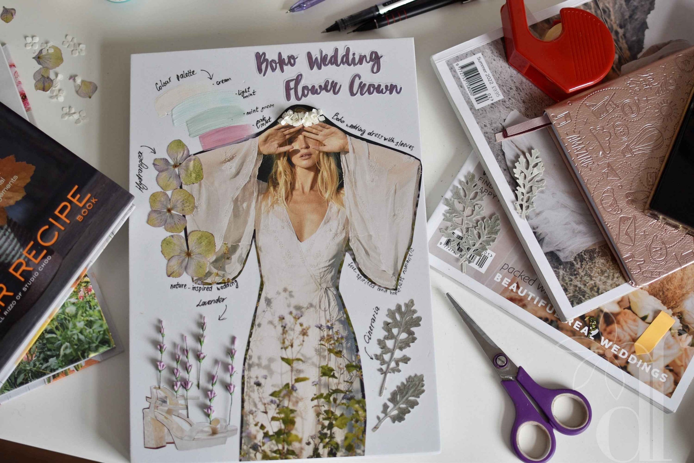 Load video: Behind-the-scenes video showing the making of DecoFlowers accessories – from sculpting delicate petals by hand to assembling floral hairpieces with precision and care in a London studio