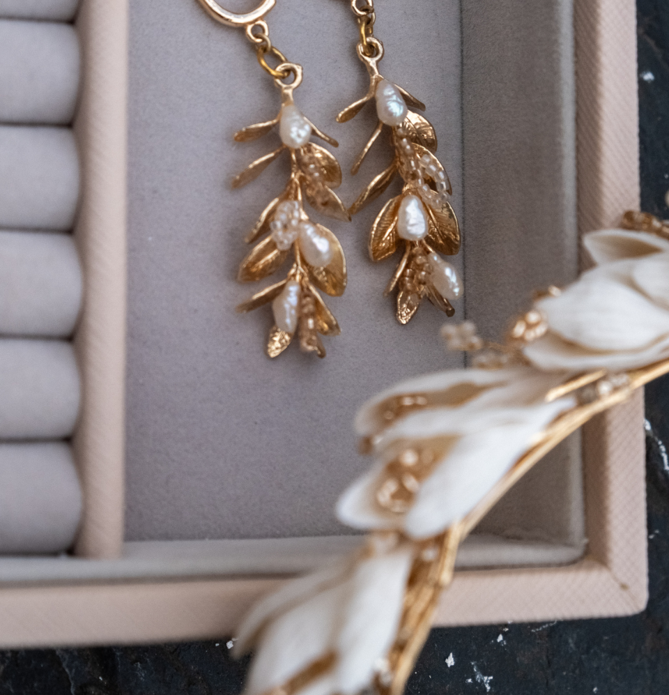 Elegant Tiara and Earrings Set