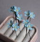 Forget-me-not flowers hair pins