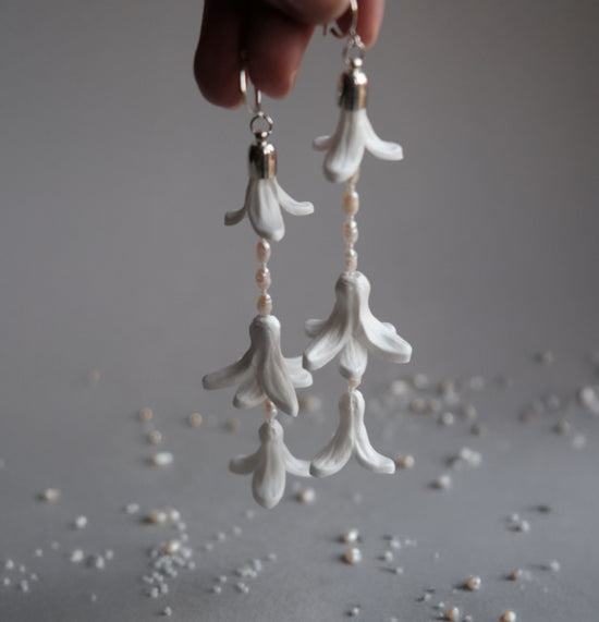 Hyacinth wedding earrings