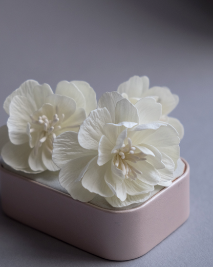Ivory Blossom Hair Pins (Set of 3)
