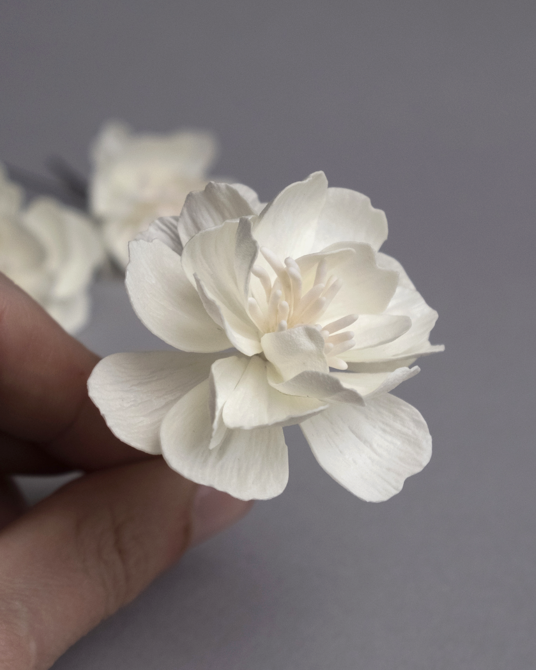 Ivory Blossom Hair Pins (Set of 3)