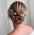 Ivory lilac wedding hair pins in bride&