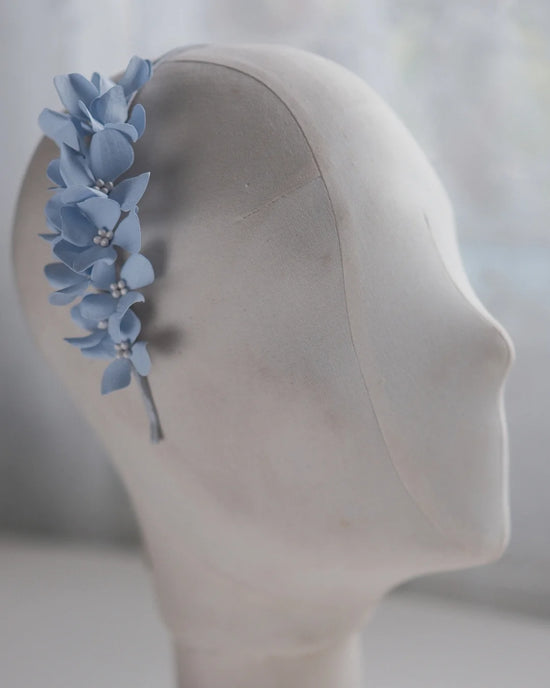 Light Blue Hydrangea Headband