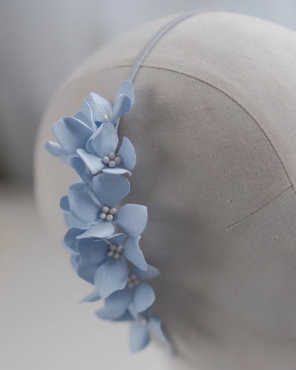 Light Blue Hydrangea Headband