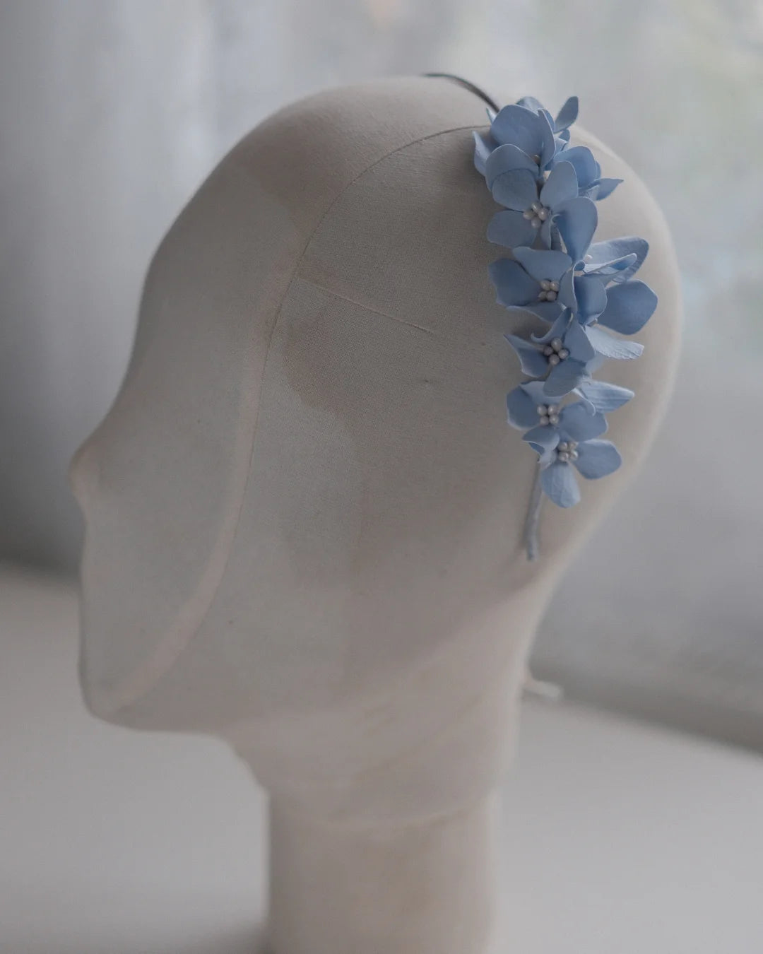 Light Blue Hydrangea Headband