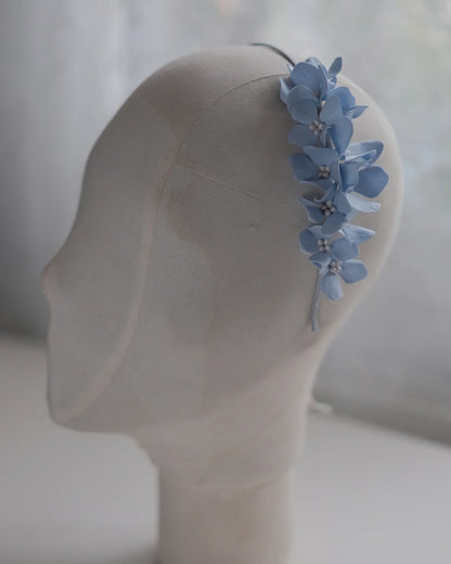 Light Blue Hydrangea Headband