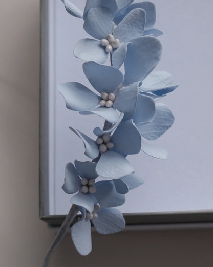 Light Blue Hydrangea Headband