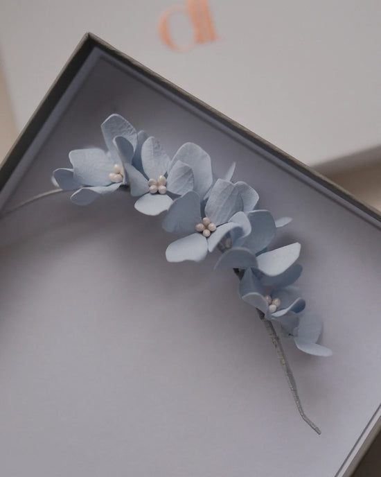 Light Blue Hydrangea Headband
