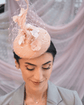 sculptural floral fascinator with veil