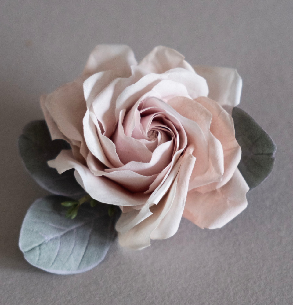 Blush pink rose on a choker