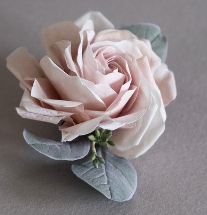 Blush pink rose on a choker